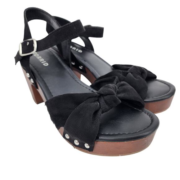 Torrid Women's Wood Knot Detail Platform Heel Sandal Extra Wide Size 6.5 WW - Picture 1 of 7